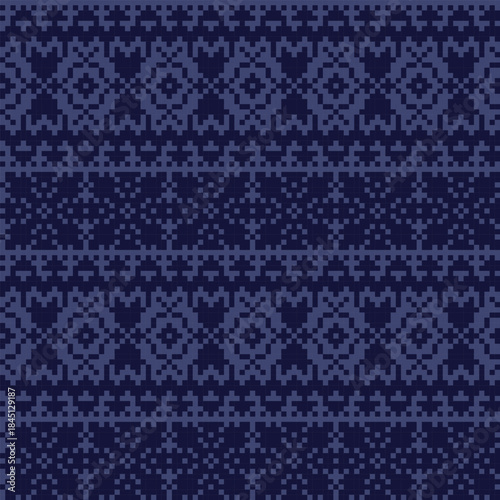 Snowflakes Fair Isle Seamless Pattern Design
