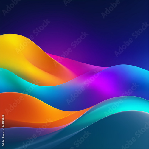 Smooth turquoise to blue gradients create a fluid and visually pleasing background, ideal for modern web pages, digital artwork, and futuristic designs. vector