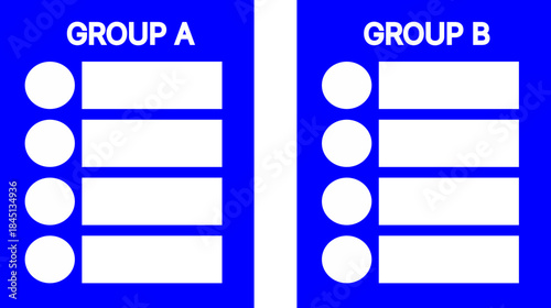 Minimalist Competition Two Group Standings UI with Team Name and Logo Placeholders