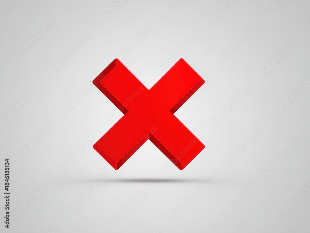 Obraz premium A vibrant, three-dimensional red 