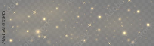 Golden glitter dust floats freely with soft glowing highlights. The shimmering particles add depth and refined cinematic feel. Ideal for abstract premium visuals VECTOR