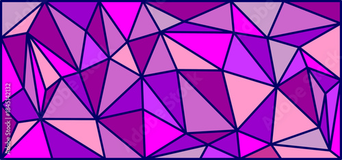 Vibrant Magenta and Violet Gemstone Background | Polygonal Dark Purple Low Poly Texture | Abstract Diamond Facet Design in Royal Hues