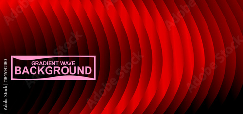 Inferno Ribbons: Dynamic Red and Black Gradient Curve Background
