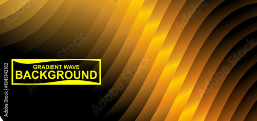 Golden Ember Flow: Abstract Waves of Orange and Black Gradient, Searing Velocity: Dynamic Gold and Charcoal Striped Background