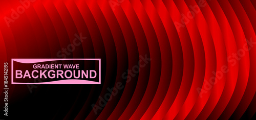 Inferno Ribbons: Dynamic Red and Black Gradient Curve Background