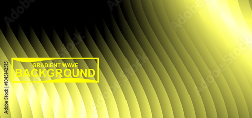 Neon Surge: Abstract Flowing Lime Green and Black Gradient