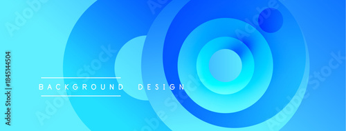 Abstract blue layers create dynamic circular pattern. Gradient shades suggest depth, modern aesthetic. Text reads background design.