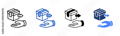 Demand icon set multiple style collection