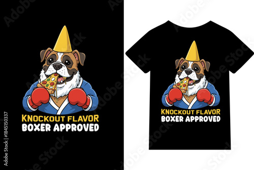 Knockout Flavor, Boxer Approved- t-shirt design, quotes, typography, mug, poster design, quote