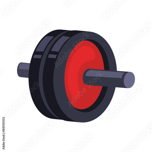 Ab roller icon, ab roller wheel vector, ab roller clip art, abdominal wheel clip art, gym exercise equipment icon, vector illustration