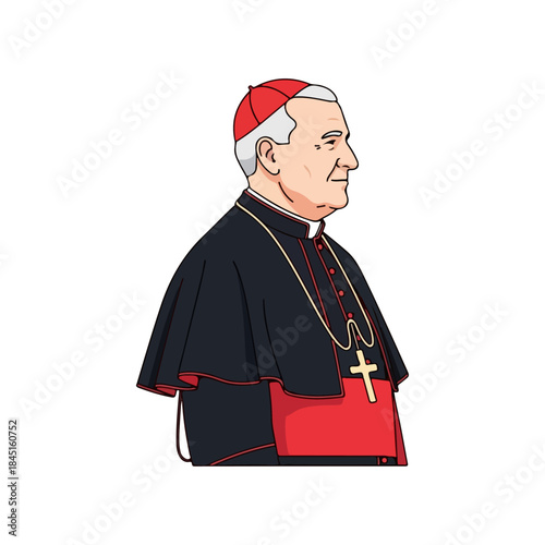 Portrait of a pope in ceremonial clerical attire.