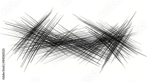 Abstract Black and White Scribble Lines Background Design Element