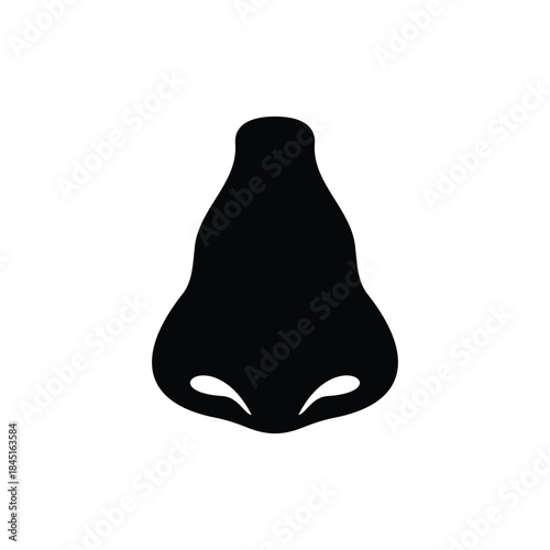 Human nose silhouette vector flat illustration design.