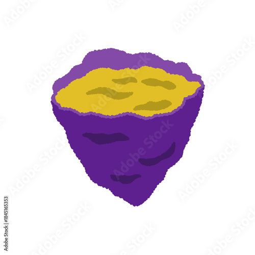 手書き風の食べ物単品アイコンイラスト　さつまいも