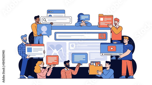 Diverse Team Collaborates on Digital Interface Design and Development Project