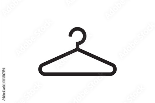 Wardrobe and Clothing Hanger Icon for Retail and Laundry Apps
