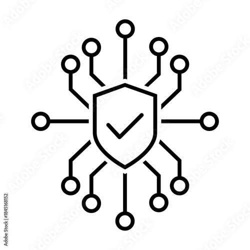 Cyber security vector icon. Firewall illustration sign. Web protection symbol. Cyber security web icon.