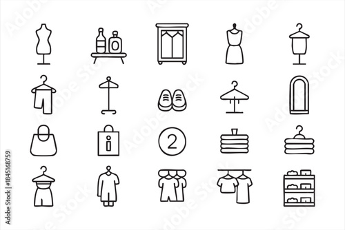 Clothing and Apparel Icons for Ecommerce Platforms