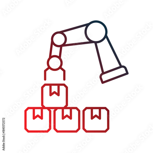 Rpa icon with white background vector stock illustration