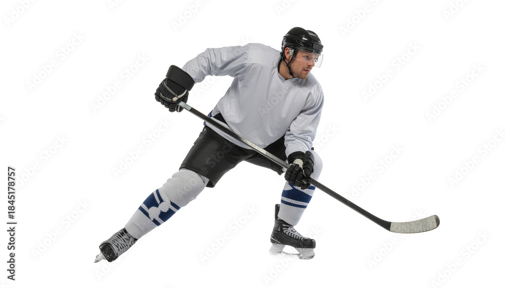 Fototapeta premium Hockey Player in Action Pose.