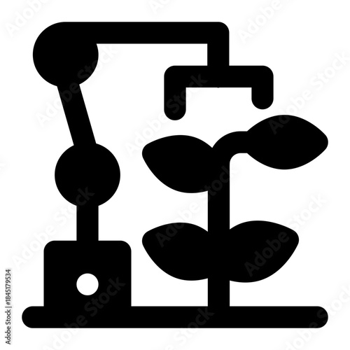 icon agricultural robot with style glyph