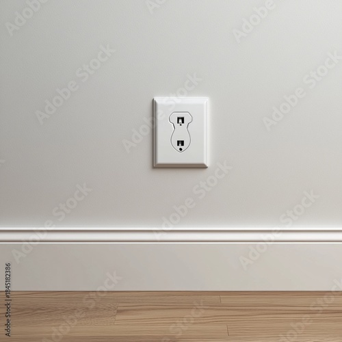 Wall With Power Outlet and Shadow From Window in Bright Room During Daytime