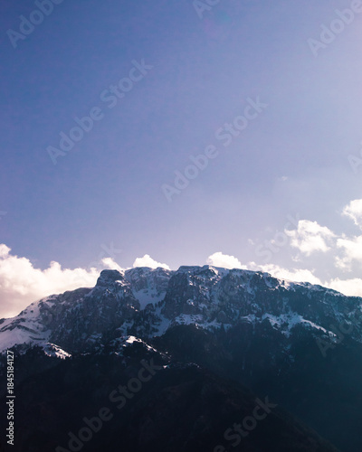 Canvas Print clouds over the mountains
