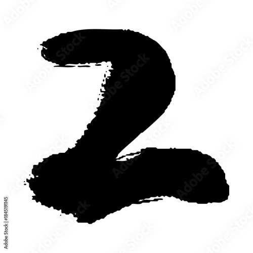 毛筆風のアルファベットZのイラスト