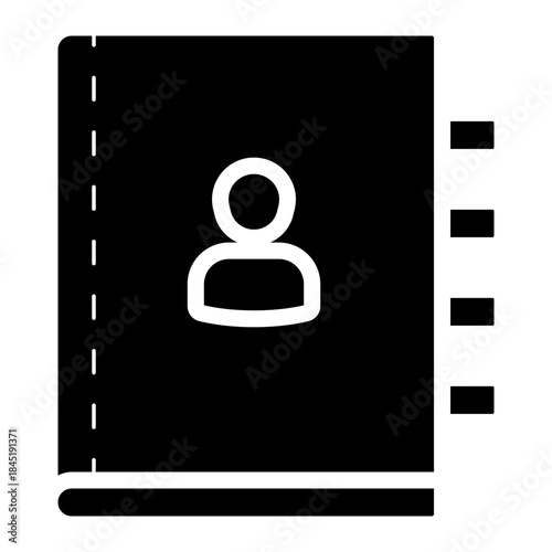 telephone address book glyph icon