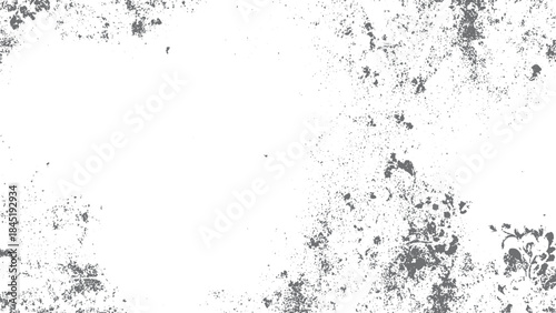 Large vector photocopy texture with transparent background for distressed overlay design. Horizontal distress overlay texture in black and white for grunge background use. 