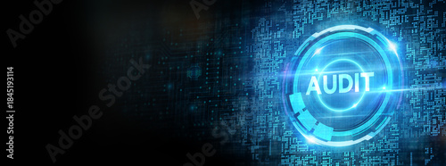 Business, Technology, Internet and network concept. Audit business and finance concept. 3d illustration