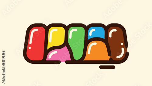 Colorful candy illustration sweet treats concept for design and promotion