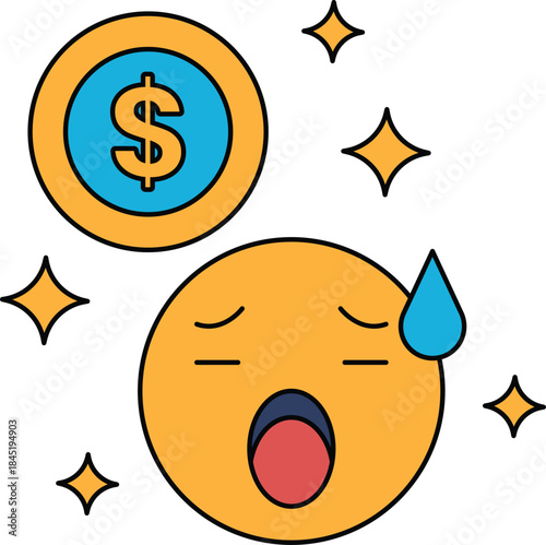 A dollar sign is on a white background