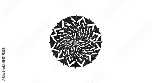 Intricate geometric mandala pattern with a hypnotic swirling effect
