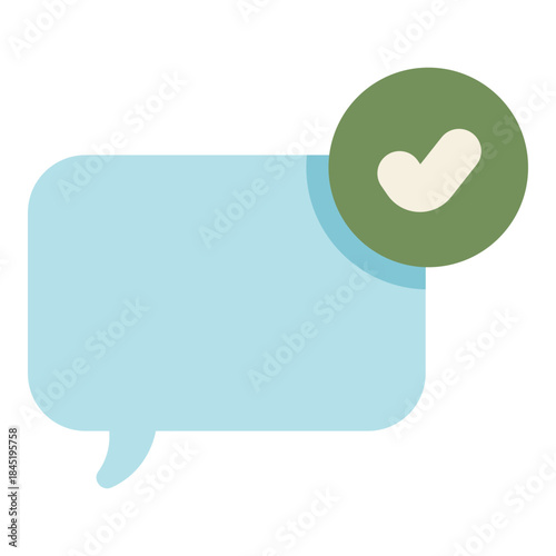 communication chat secure check flat icon