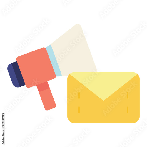 email message marketing flat icon