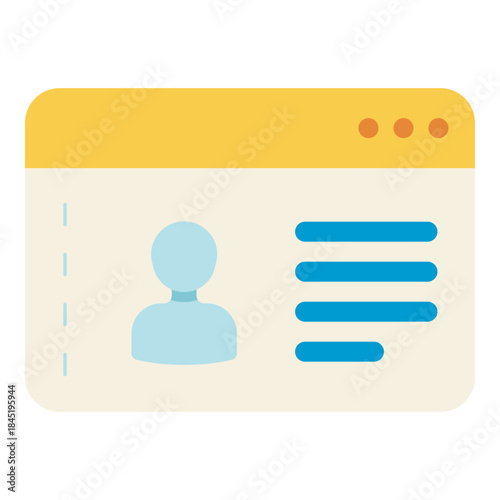 social media profile flat icon