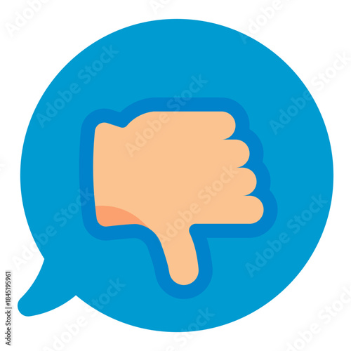 thumb down disapproval response flat icon