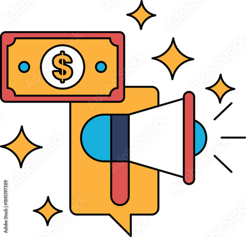 A dollar bill is on top of a microphone