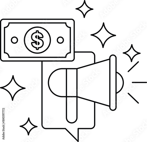 A dollar bill is on top of a microphone