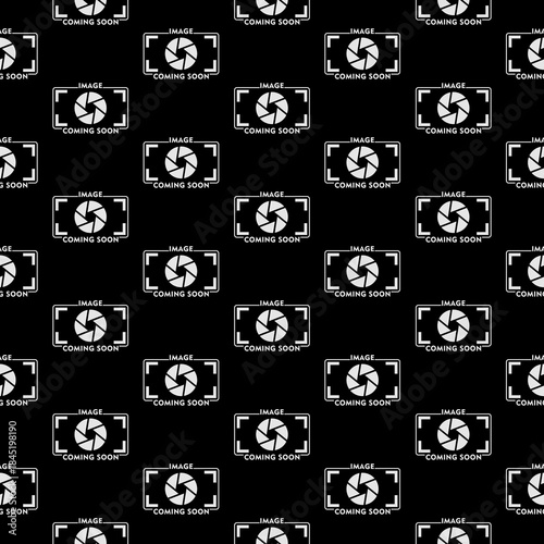 Image coming soon seamless pattern isolated on black background