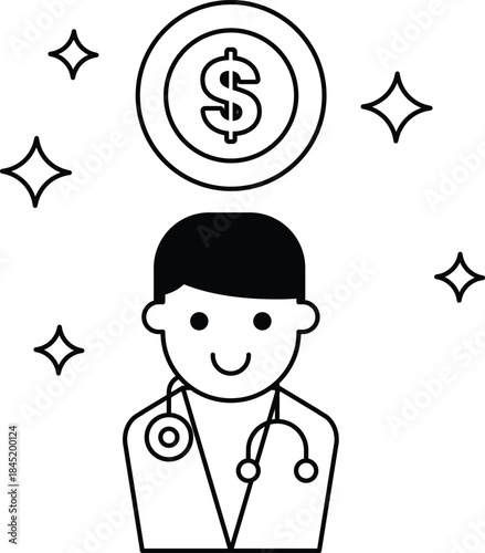 A man wearing a white coat with a stethoscope is smiling