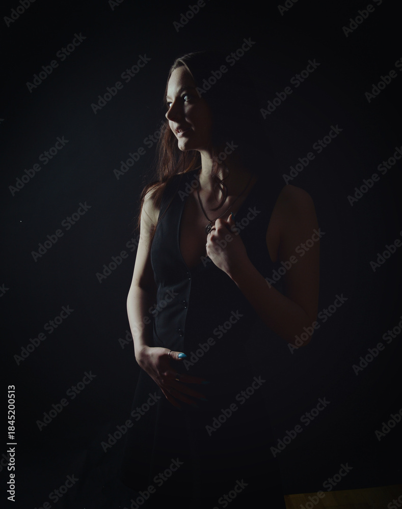 Fototapeta premium frau, schönheit, gestalten, leitbild, haar, körper, dessous