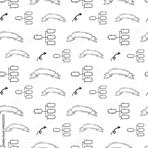 hand drawn business seamless pattern background