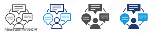 user forum icon sheet with multiple style