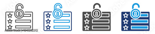 open access features icon sheet with multiple style