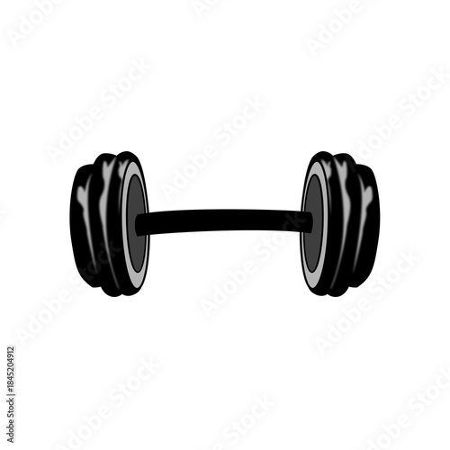Simple Dumbbell Icon, Minimal Gym Equipment Design, Weight Training Symbol, Fitness Barbell Illustration, Workout Equipment Icon