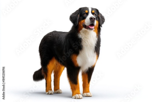 Wallpaper Mural Majestic Full Body Portrait of a Bernese Mountain Dog on a White Background Torontodigital.ca