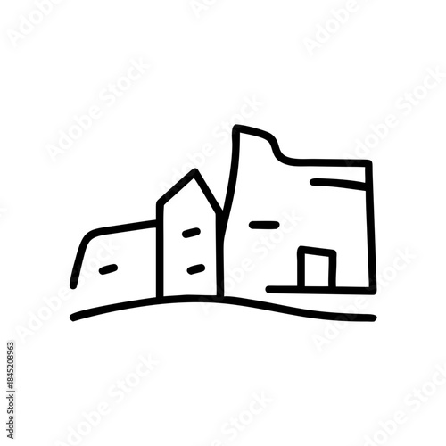 Handdrawn Urban Sketch Art