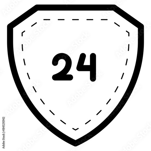 24 hour security protection icon